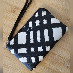Coach Black and White Wristlet